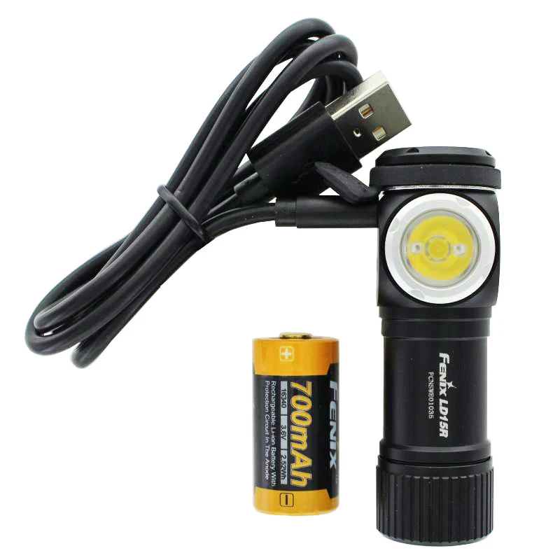 Fenix LD15R LED Taschenlampe mit Cree XP-G3 white LED inklusive CR123A Akku und Ladekabel
