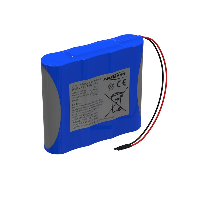 Ansmann Lithium-Ionen Akkupack 7,2 V/6700 mAh/2S2P, ideal für mobile Anwendungen