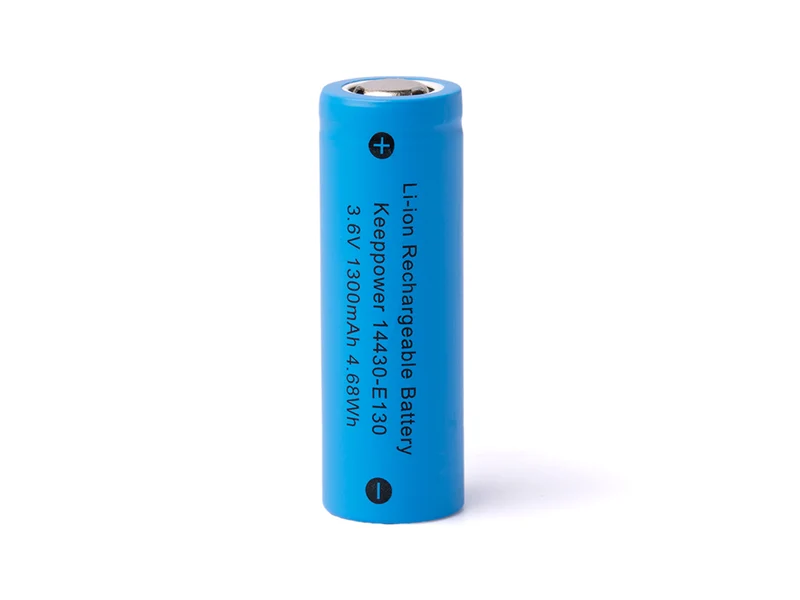 Keeppower 14430 mit 1300mAh 3,6Volt - 3,7Volt Lithium-Ionen-Zelle (ohne Schutzelektronik),Kompakte Power für anspruchsvolle Anwendungen