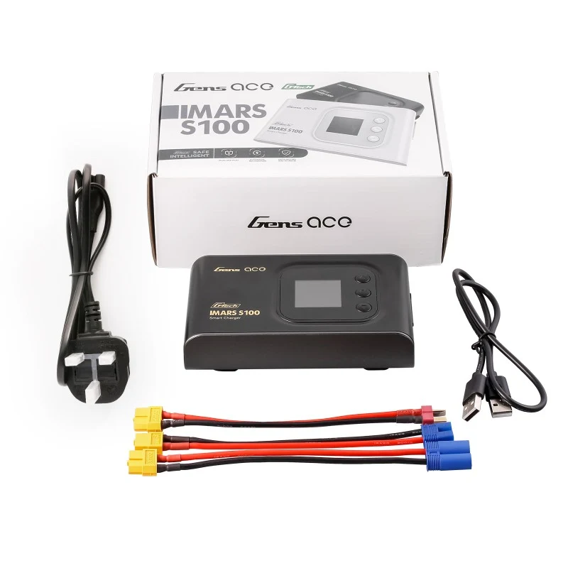 Gens Ace iMars S100 G-Tech AC Balance RC-Akkuladegerät, Schwarz (UK)