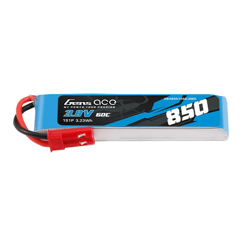 Gens Ace 850mAh 3,8V 60C 1S1P HV LIPO-Akku mit JST-SYP-Stecker