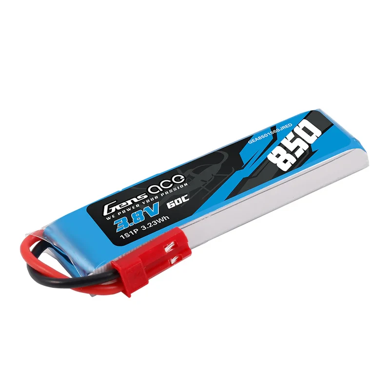 Gens Ace 850mAh 3,8V 60C 1S1P HV LIPO-Akku mit JST-SYP-Stecker