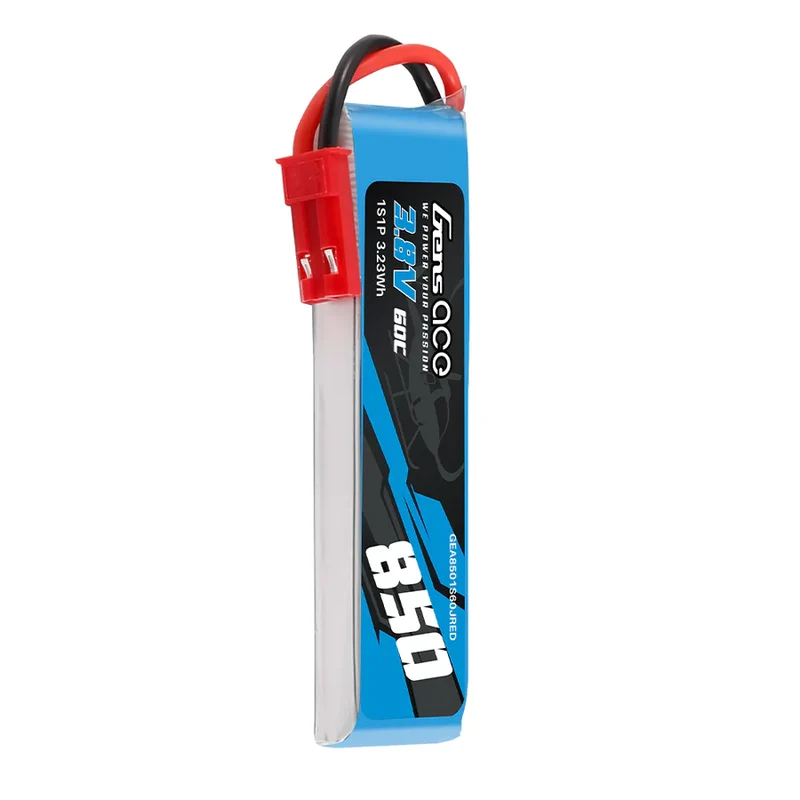 Gens Ace 850mAh 3,8V 60C 1S1P HV LIPO-Akku mit JST-SYP-Stecker