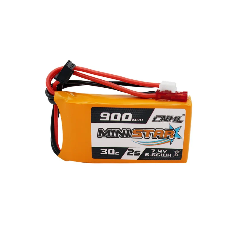 CNHL MiniStar 900 mAh 7,4 V 2S 30C LiPo-Akku mit PH2.0 und JST ( 2 St.)