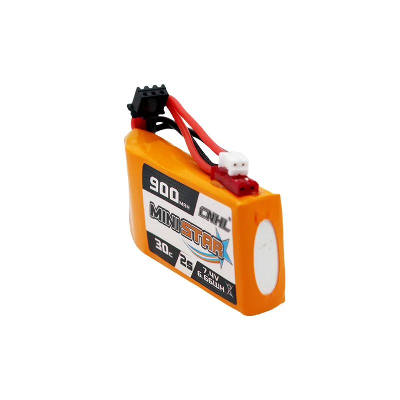 CNHL MiniStar 900 mAh 7,4 V 2S 30C LiPo-Akku mit PH2.0 und JST ( 2 St.)