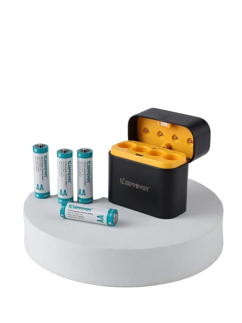 Keeppower I4 Ladegerät mit 4× 1,5V AA Li-Ion-Akkus (4300mWh) – USB-C Eingang
