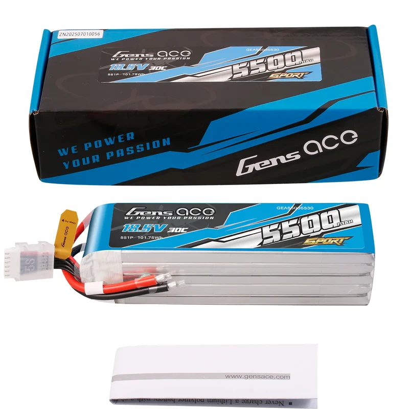 Gens Ace 5500mAh 5S 18,5V 30C Akkupack (F3A)