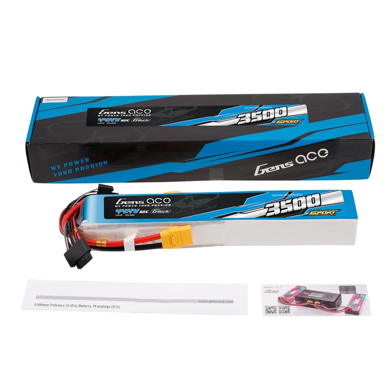 Gens Ace G-Tech 3500mAh 44,4V 80C 12S1P XT90 LIPO-Akku