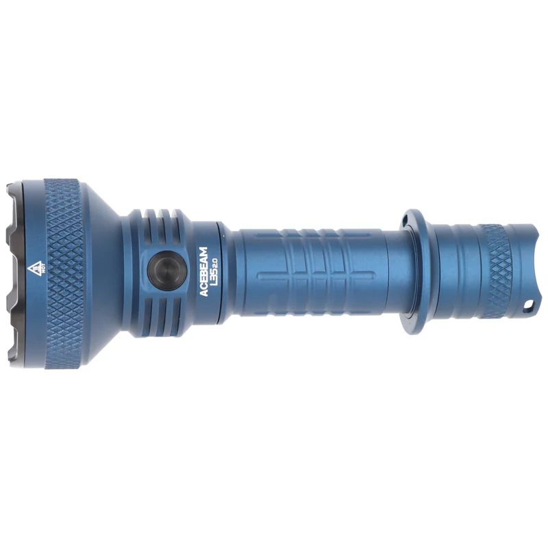 AceBeam L35 2.0 LED-Taschenlampe mit max. 5.000 Lumen und bis zu 650 Meter, blau, ohne Akku, mit Aufbewahrungstasche für Zubehör