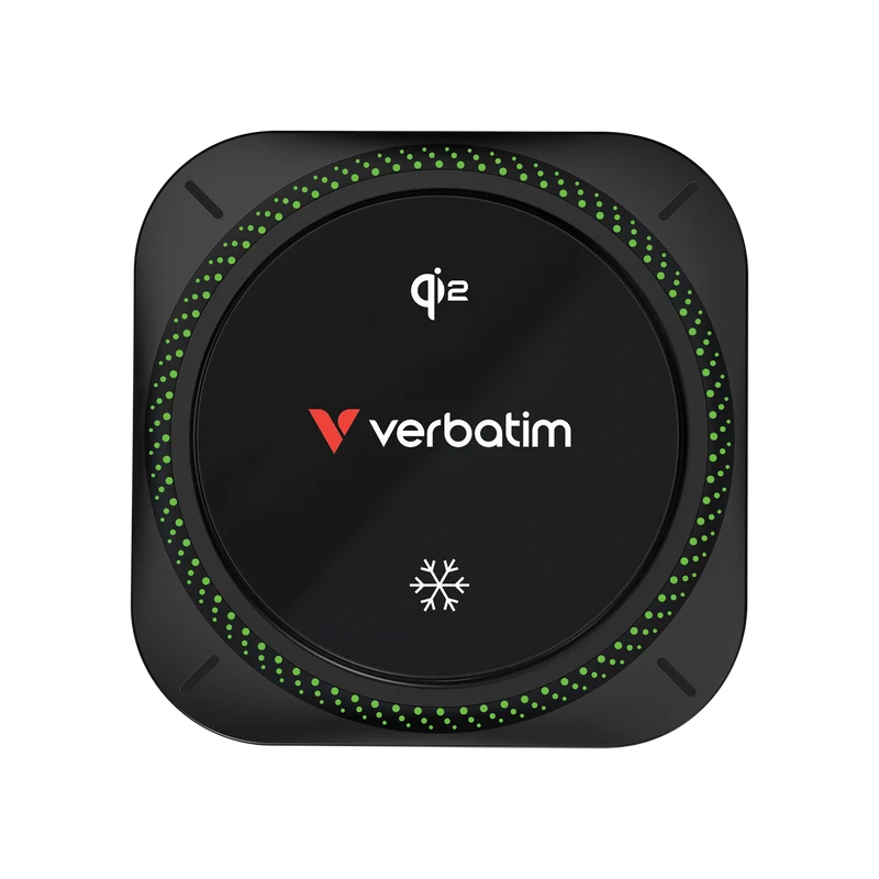 Verbatim Wireless Charger, Car, Qi2, Magnetic, RGB, CND-01 15W, USB-C Cable, 1m, Black, Retail