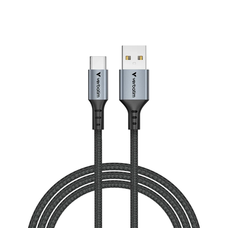 Verbatim Ladekabel, USB-A zu USB-C, 1.2m, schwarz Sync&Charge, 480 Mbit/s, bis 18W, Retail