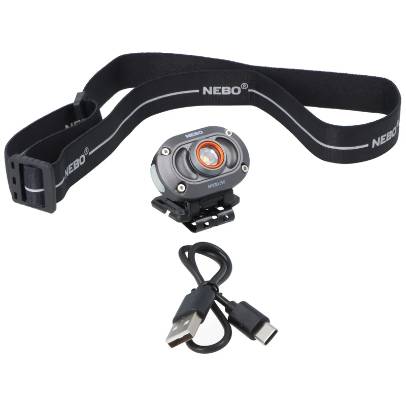 NEBO NEB-HLP-1010-G MYCRO 250 LED-Stirnlampe im Doppelpack