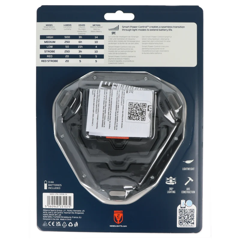 NEBO GALILEO™ AIR 500 NEB-LTN-1008-G LED Campinglampe mit 500 Lumen, ladbar über USB-C, faltbar und sehr leicht