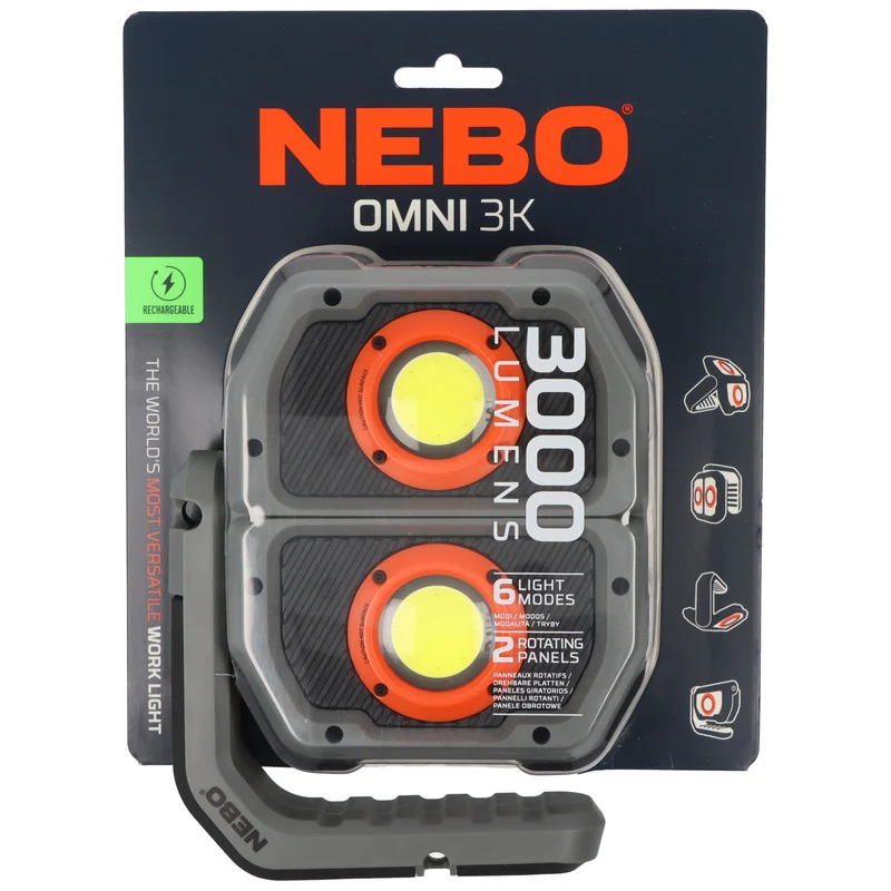 NEBO NEB-WLT-1008-G OMNI 3K LED Taschenlampe, mit Powerbank-Funktion und USB-C Lademöglichkeit