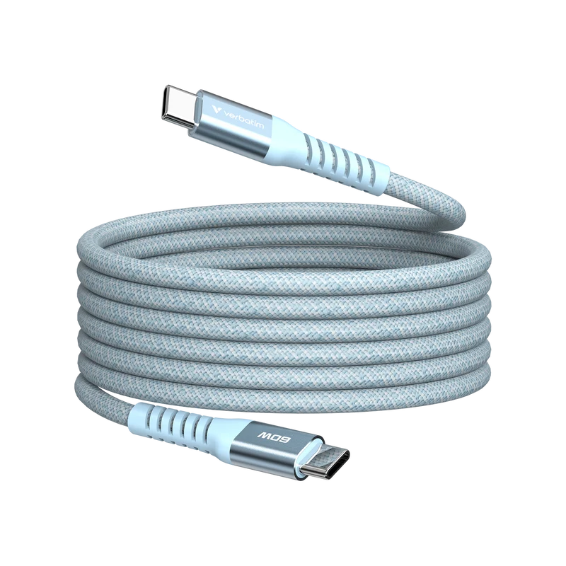 Verbatim Ladekabel, USB-C/USB-C, 1.2m Sync&Charge, 60W, 480MBit/s, Magnetic, Retail