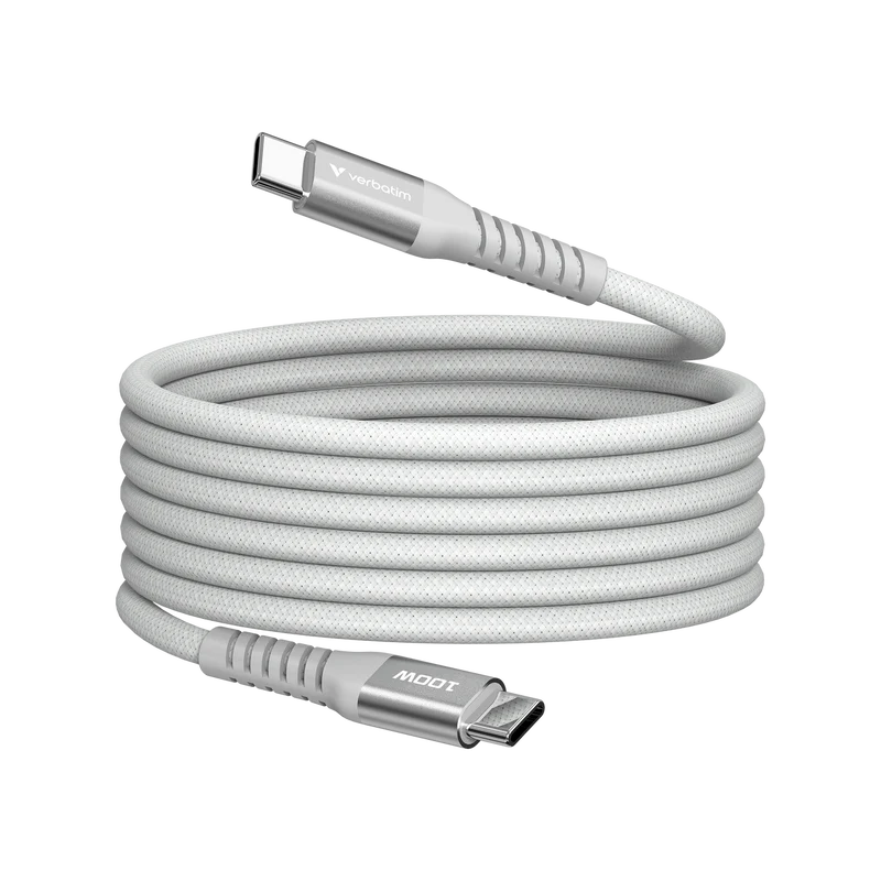 Verbatim Ladekabel, USB-C/USB-C, 1.2m Sync&Charge, 100W, 480MBit/s, Magnetic, Retail