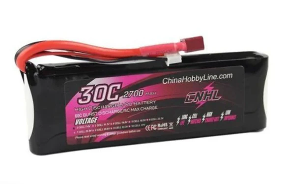 CNHL 2700mAh 7,4V 2S 30C Lipo Akku mit T/Dean Stecker