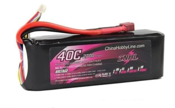 CNHL 2700mAh 22,2V 6S 40C Lipo Akku mit T/Dean Stecker