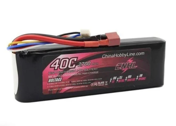 CNHL 2700mAh 14,8V 4S 40C Lipo Akku mit T/Dean Stecker