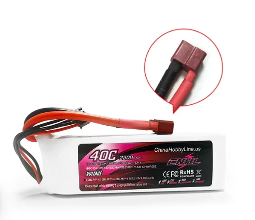 CNHL 2200mAh 7,4V 2S 40C Lipo Akku mit T/Dean Stecker