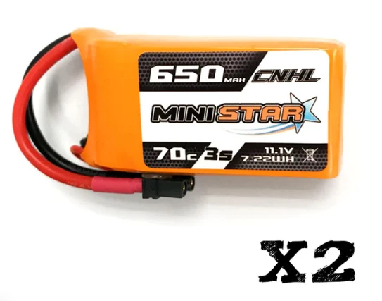 CNHL MiniStar 650mAh 11,1V 3S 70C Lipo Akku mit XT30U (2 St.)