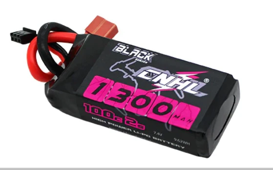 CNHL Black Series 1300mAh 7,4V 2S 100C Lipo Akku mit T/Dean Stecker