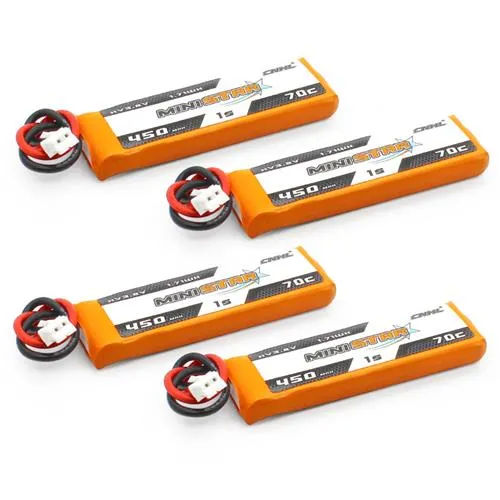 CNHL MiniStar 1S 450mAh 3,8V 70C HV PH2.0 Lipo Akku (4 Stück)