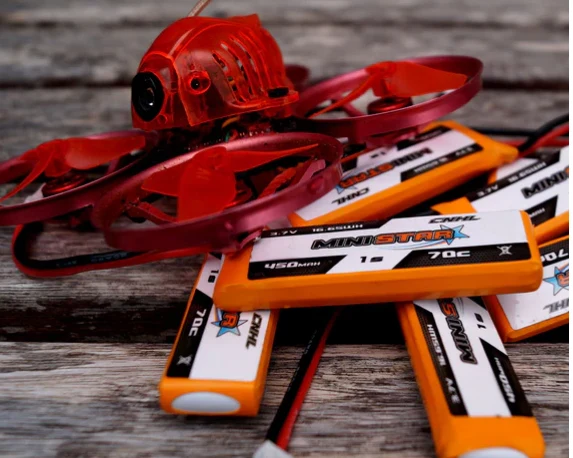 CNHL MiniStar 1S 450mAh 3,8V 70C HV PH2.0 Lipo Akku (4 Stück)