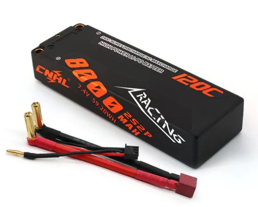 CNHL Racing Series 2S 8000mAh 7,4V 120C Hardcase T/Dean Lipo Akku (2 Stück)