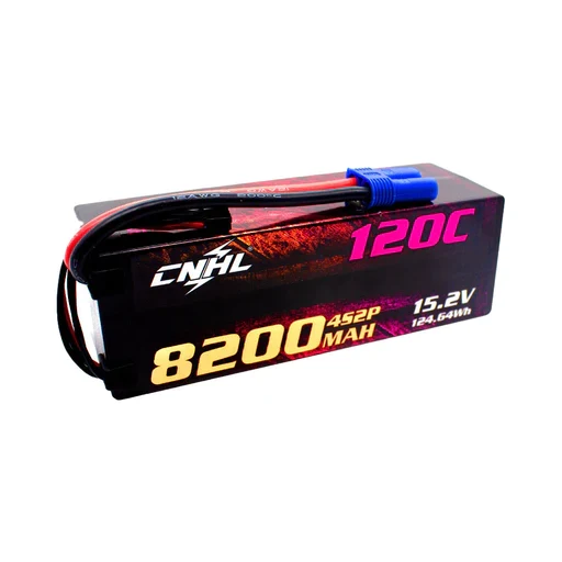 CNHL Racing Series LIHV 8200mAh 15,2V 4S 120C HV Hartschalen-Lipo-Akku mit EC5-Stecker für RC-Rennen
