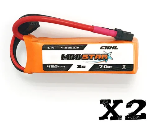 CNHL MiniStar 3S 450mAh 11,1V 70C XT30U Lipo Akku (2 Stück)