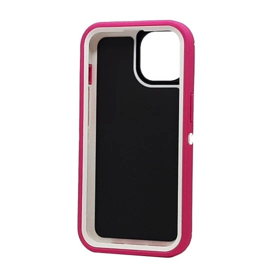Defender Case w/ Clip For iPhone 14 (pink)