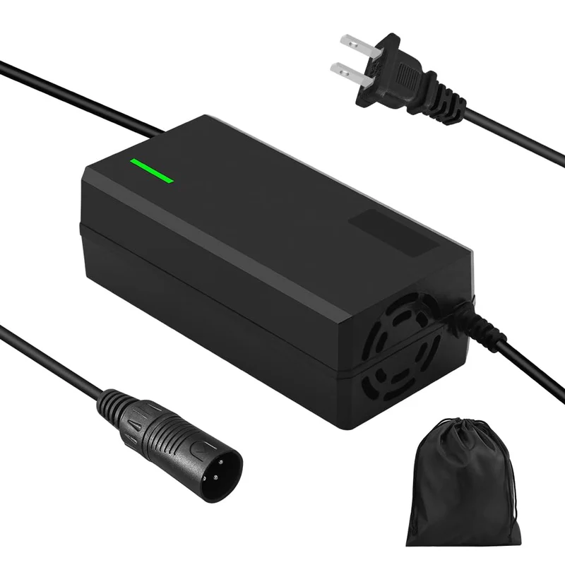 54.6V 3A / 5A Super Fast Charger for 48V Lithium Battery,No Adapter,7 Types of Plugs to Choose from, More Secure.Compatible with