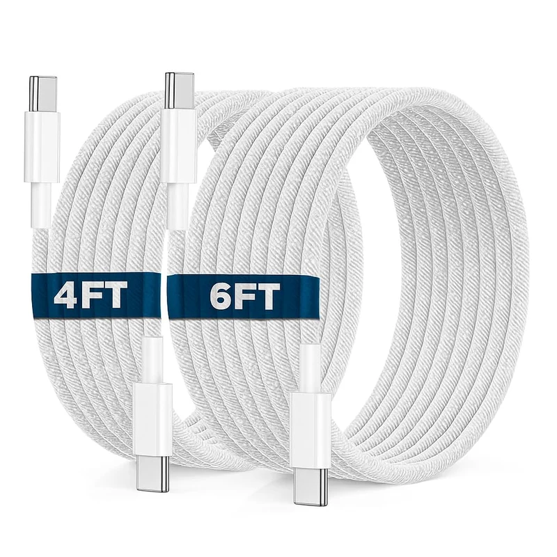USB C to USB C Cable [MFI Certified] 60W iPhone 17 16 15 Charger Cord,