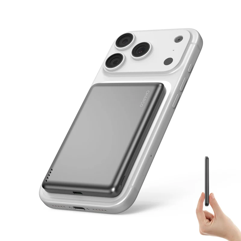 CHARCO Portable Charger for Magsafe Charging, Magnetic Power Bank 5000mAh