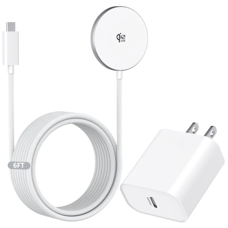 [Apple MFi Certified] 6FT Magnetic Wireless Charger for iPhone 17 16 15