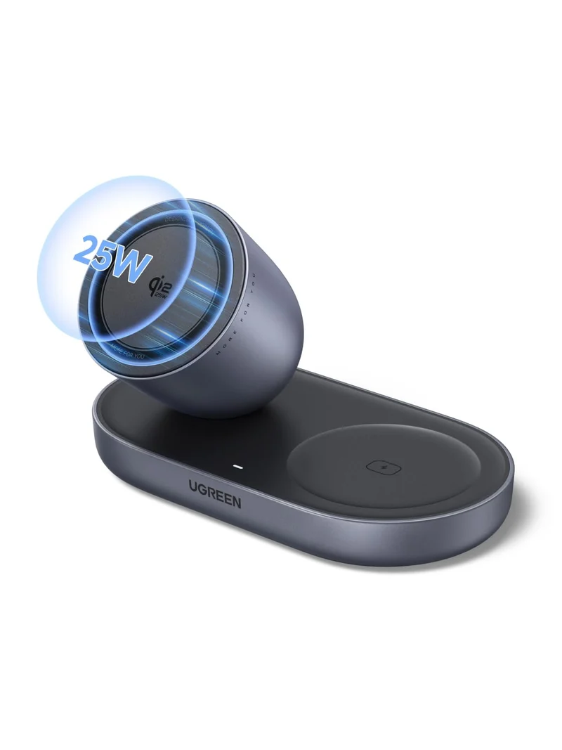 UGREEN Qi2.2 25W 2in1 Magnetic Wireless Charging Station