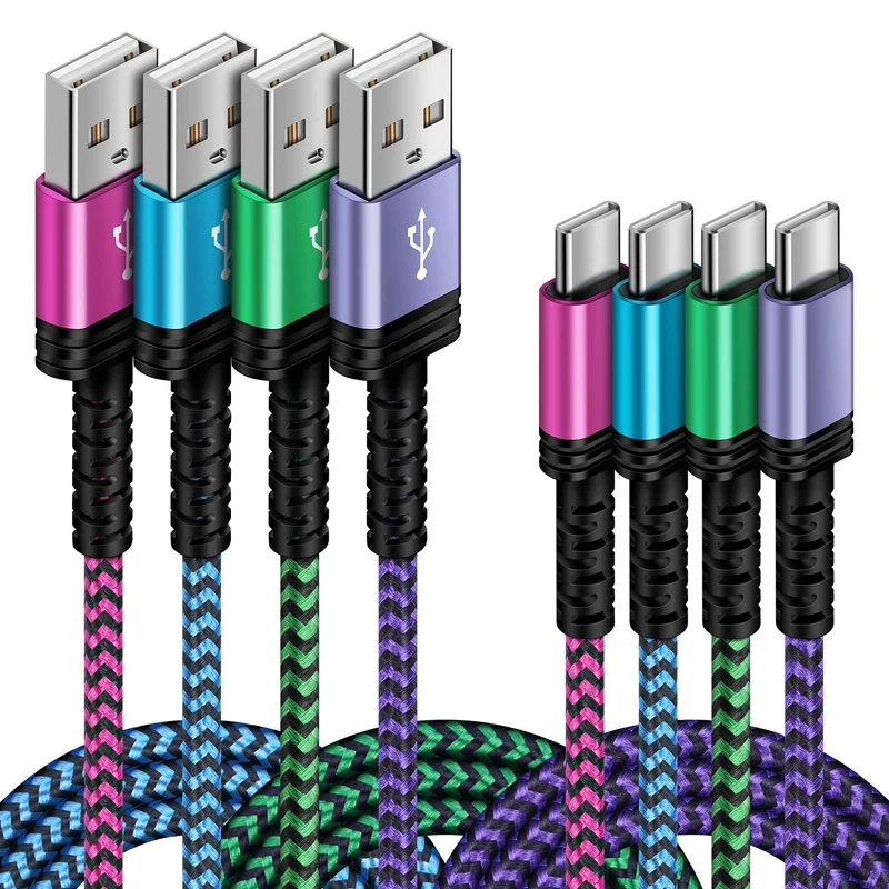 C Charger Cable Fast Charging Phone Android Car Power Cord 4 Compatible for Samsung Galaxy S24+ S23 Ultra S22 Plus Note 21/20 Ul
