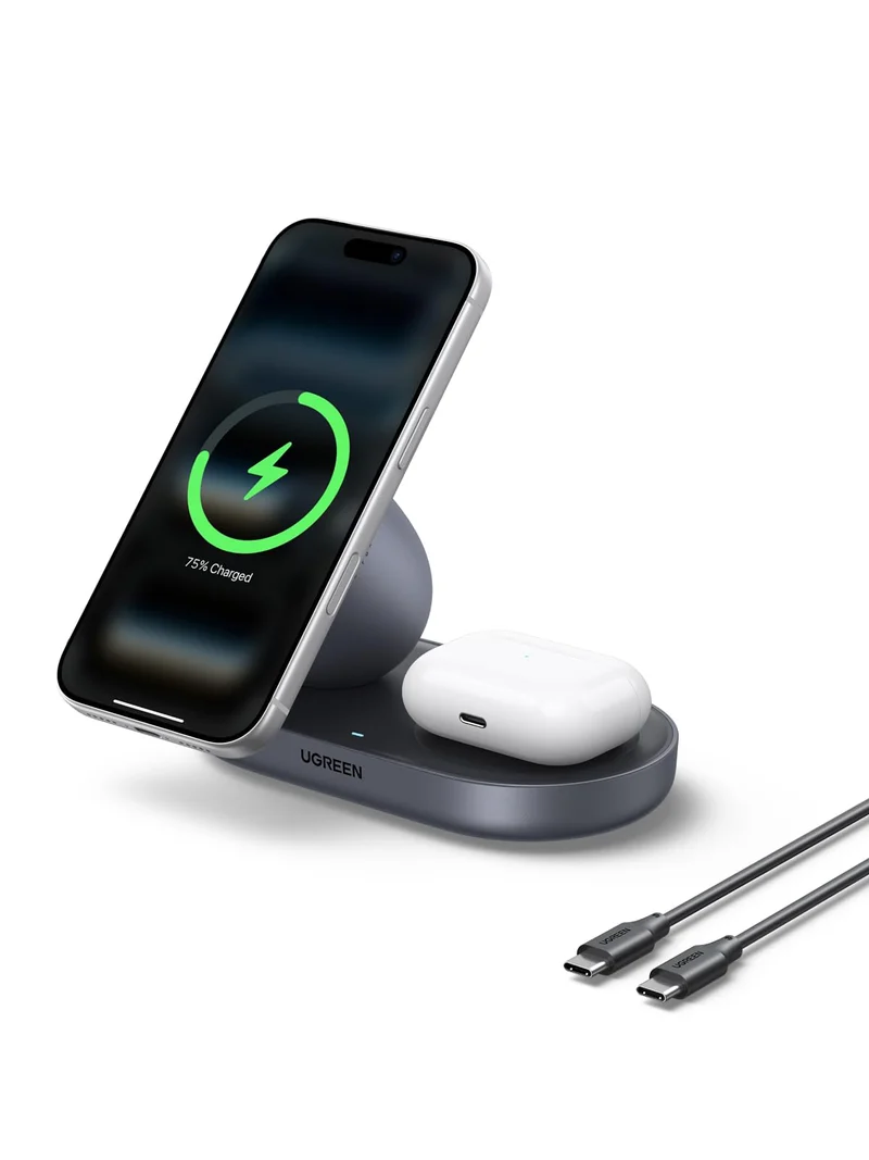 UGREEN Qi2 15W 2in1 Magnetic Wireless Charging Station