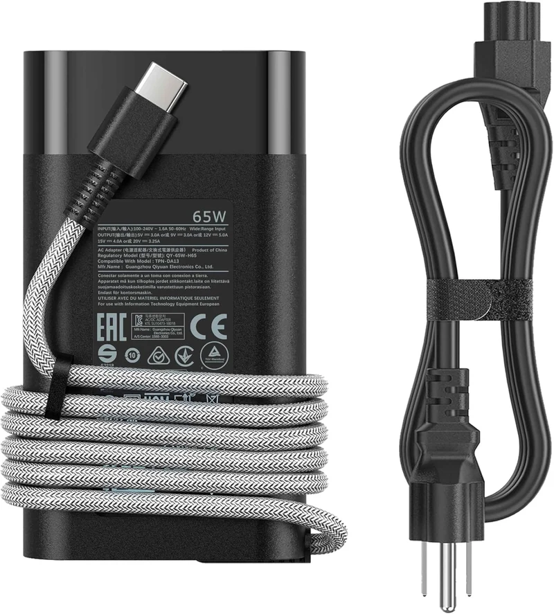 VRAVEK 65W USB Type C Laptop Charger Compatible with HP Elitebook Envy X360