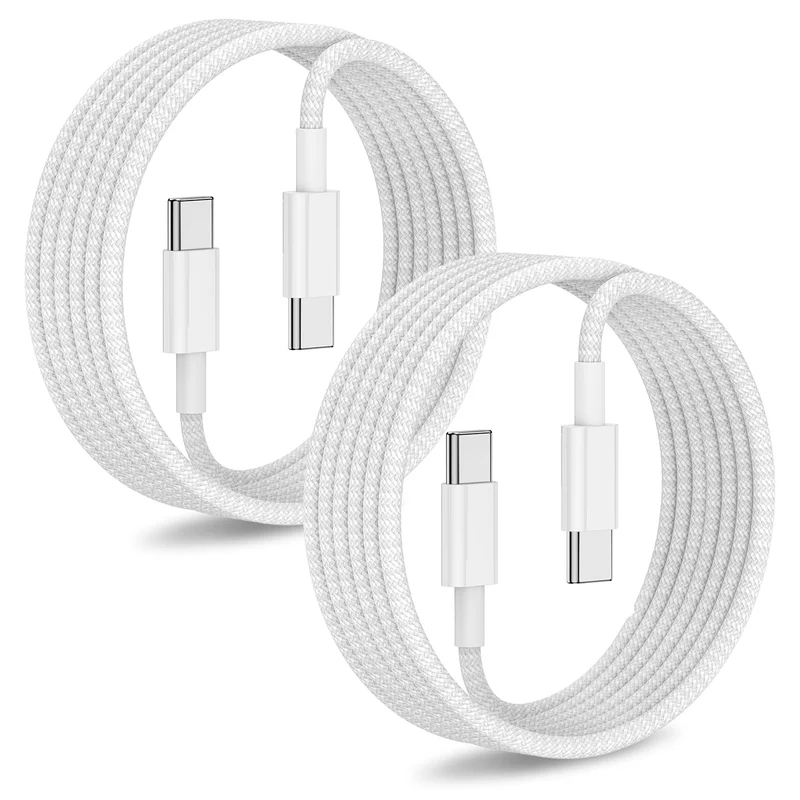 2Pack Type C to Type C Fast Charging Cord 6ft for Apple iPhone 17/16/15