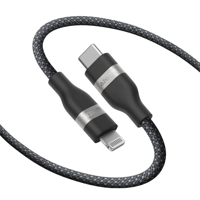 Anker USB C to Lightning Cable, UpcycledBraided Cord (6 ft)