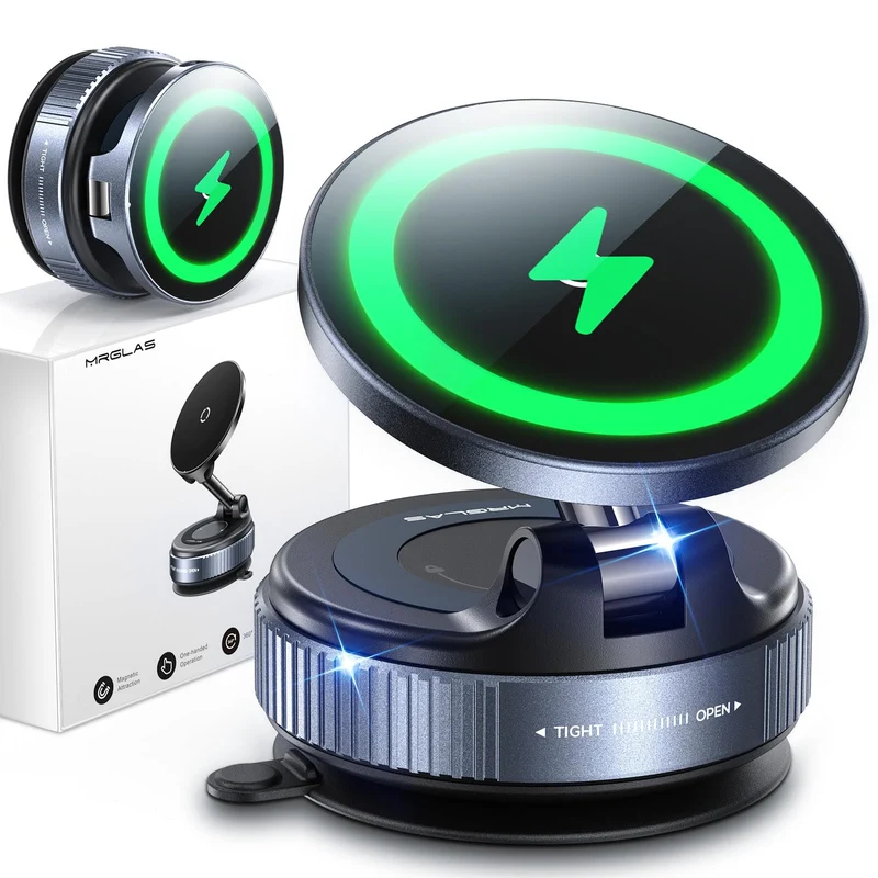 ?Upgraded?for 15W MagSafe Car Mount Phone Charger w/ 3.3 USBC Cable