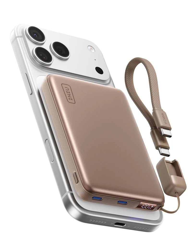 INIU for MagSafe Qi2.2 25W Portable Charger, Slimmest 10000mAh Power Bank