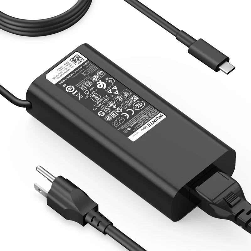 65W USBC Charger for Dell, Compatible with Dell Latitude Inspiron Chromebook XPS 13 Computer Type C Laptop Power Adapter PD Fas