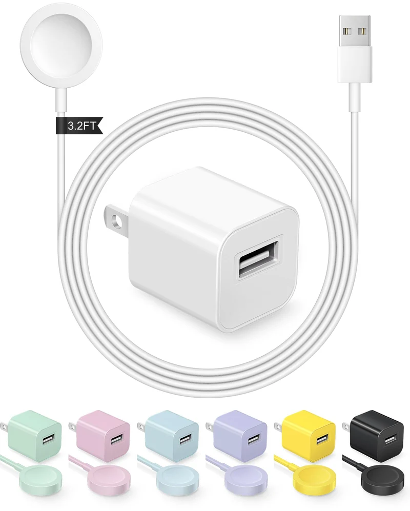 Fast Charger for Apple Watch Charger 3.2FT Wireless Cord with USB A Block