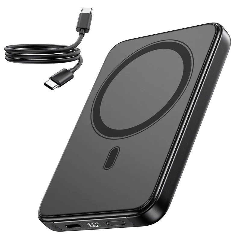 A ADDTOP Magnetic Portable Charger 10000mAh Slim 15W Wireless Power Bank with USBC Cable 20W Fast Charging PD QC 3.0 Batter