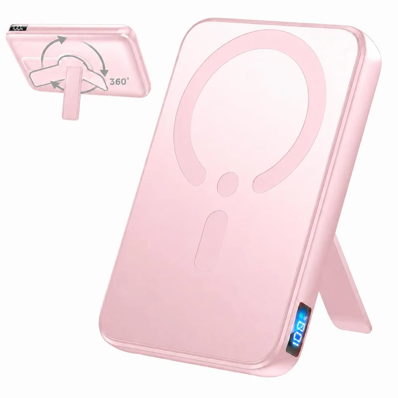 Eissix Portable Charger 12000mAh, Foldable Stand, for Magsafe Power Bank