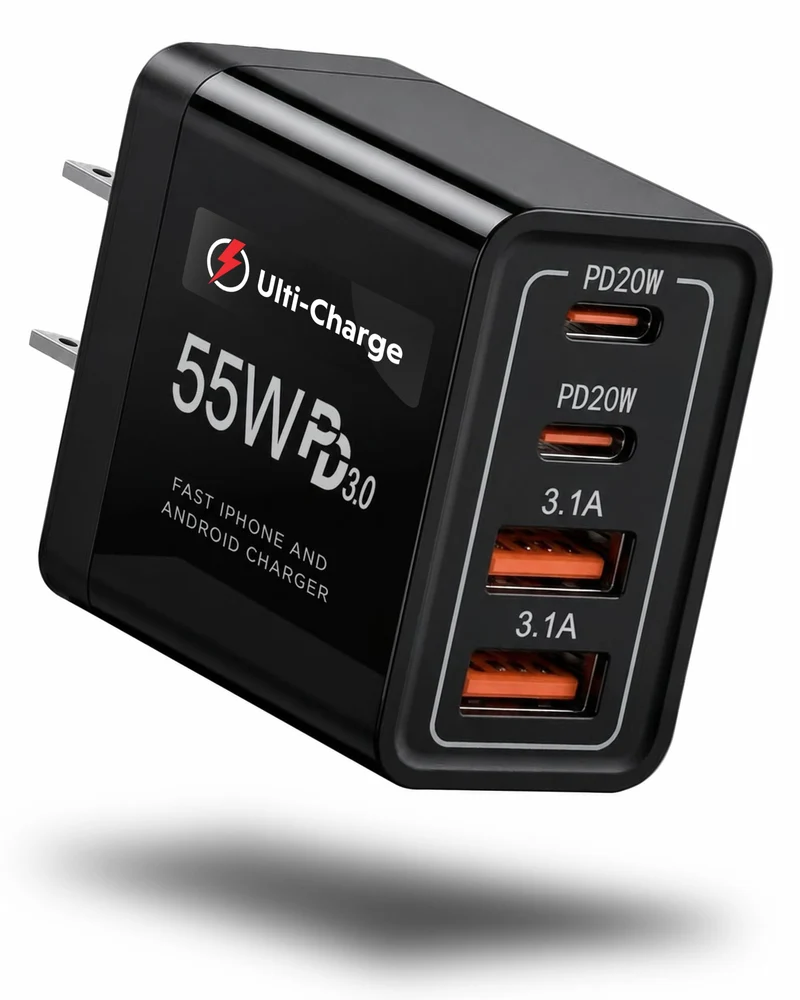 Ulti Charger 4 Ports Quick USBC Charger Boltz Pro Fast Charging Block