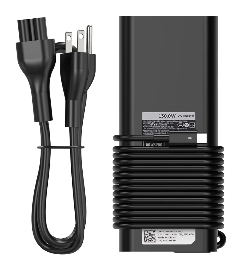 BULLTECH 130W USB C Type C Laptop Charger Compatible with Dell Xps 17,Precision 5530 5550 2in1,XPS 15 9575 2in1,Latitude 9410 9